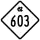 North Carolina Highway 603 marker