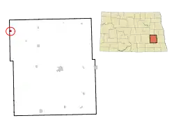 Location of Wimbledon, North Dakota