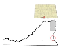 Location of Fort Yates, North Dakota