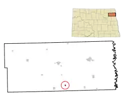 Location of Conway, North Dakota