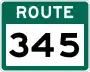 Route 345 marker