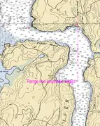 Doubling Point Range Lights on NOAA chart 13296.