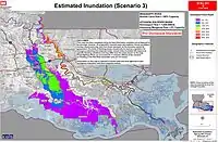 Anticipated inundation from Scenario 3