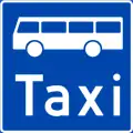 Bus and taxicab lane sign in Norway