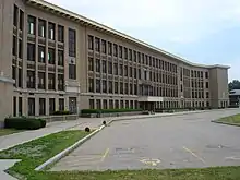 The façade of North Quincy High School