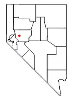 Location of Fallon Station, Nevada