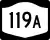 New York State Route 119A marker