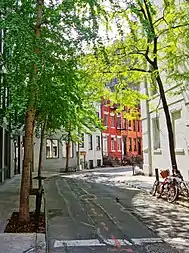 an empty street on a sunny day