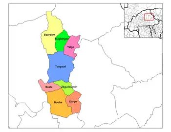 Provincial map of its departments