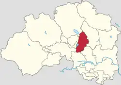 Location of Nanshao Town in Changping District