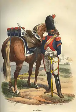 Trooper of the Carabiniers-à-cheval in pre-1809 uniform.