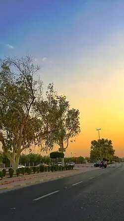 Naṣir Al-Mbarak Street, the main street in Rumaithiya