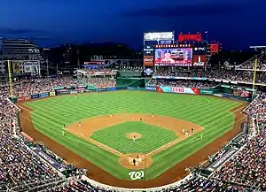 A photograph of a baseball diamond