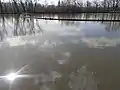 Large sediment particles are removed from the stormwater in the Pond draining system