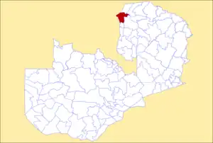 District location in Zambia