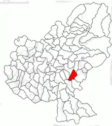 Location in Mureș County