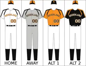 Netherlands' national baseball uniform