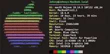 Neofetch running on macOS Mojave