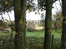 Nercwys Hall from within woodlands