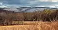 Snow-covered mountains in Nescopeck State Park