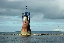 The navigation light on Nevi Skerry