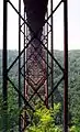 Close-up of the bridge supports