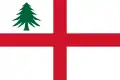 Naval jack drawn by John Graydon in 1686, consisting of St George's cross with a pine tree in the canton.