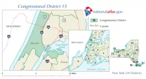 Map of Rangel's congressional district