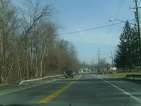 Northbound NY 22 and eastbound NY 55 as they pass through Wingdale