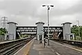 The new footbridge at Hooton, looking north.