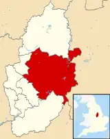 Shown within Nottinghamshire