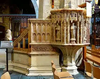 Pulpit by Beall, Newcastle Cathedral, 1882