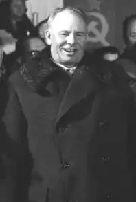 Nikolai Podgorny as depicted during his visit to the German Democratic Republic in 1963