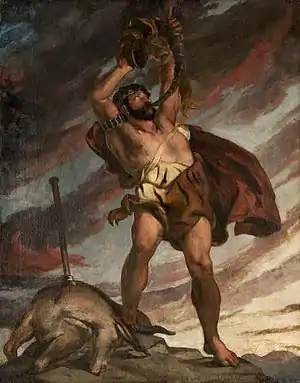 A painting of Nimrod, who is among the Old Testament characters depicted in Jubilate Agno.