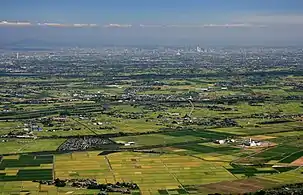 Nōbi Plain and Nagoya from Yōrō Mountains