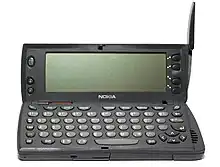 Image 34The Nokia 9110 Communicator, opened for access to keyboard (from Smartphone)