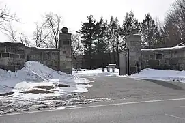 Entrance gate to Ridgewood Cemetery, North Andover, Massachusetts