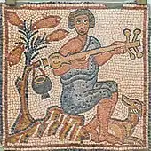 Coptic, Byzantine or Egyptian long-necked lute, 4th century AD, Qasr Libya (the Byzantine city of Theodoureas)