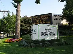 North Delta's "Social Heart" area includes the George Mackie Library opposite Nordel Shopping Centre