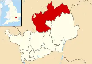 North Hertfordshire shown within Hertfordshire