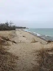 North view of public beach section