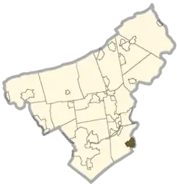 Location of Raubsville in Northampton County, Pennsylvania