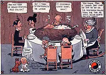 A comic postcard circa 1910 to 1920 promoting "The Great Big Baked Potato".