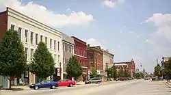 Uptown Norwalk, looking east on West Main Street