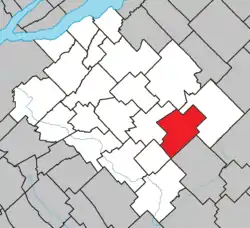 Location within Bellechasse RCM.