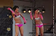 The Cheeky Girls perform at Nottingham Pride 2010