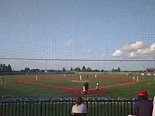 The baseball field during a Syracuse Salt Cats game, 2021