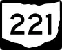 State Route 221 marker