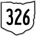 State Route 326 marker