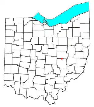 Location of Adams Mills, Ohio